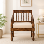 Zorvik Fabric 1 Seater Sofa in Beige Finish
