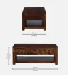 Ivywood Coffee Table with Storage in Walnut Finish - Image 3