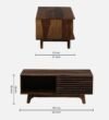 Kenwood Mango Wood Coffee Table in Natural Wood Finish - Image 4