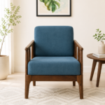 Umbria Sheesham Wood 1 Seater Sofa In Scratch Resistant Honey Oak Finish