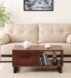 Brisco Solid Wood Coffee Table in Honey Oak Finish by Mintwud
