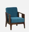 Umbria Sheesham Wood 1 Seater Sofa In Scratch Resistant Honey Oak Finish - Image 3