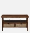 Hartley Acacia Wood Coffee Table in Rustic Brown Finish - Image 4