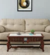 Brentley Sheesham Wood Coffee Table in Antique Brown Finish