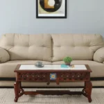 Brentley Sheesham Wood Coffee Table in Antique Brown Finish