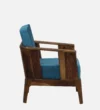 Umbria Sheesham Wood 1 Seater Sofa In Scratch Resistant Honey Oak Finish - Image 6