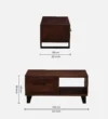 Brisco Solid Wood Coffee Table in Honey Oak Finish by Mintwud - Image 9