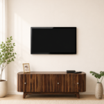 Alveric Premium Solid Wood TV Console with Spacious Cabinet Design