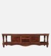 Alveron Solid Wood TV Cabinet with Wide Tabletop and Open Display Shelf - Image 2