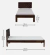 Amrolia Sheesham Wood Single Bed with Warm Natural Tone and Sturdy Build for Home - Image 7