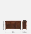 Ardelle Handcrafted Sheesham Wood Sideboard Cabinet - Image 7