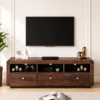 Arlesto Modern Wooden TV Stand with Drawer and Cabinet Storage