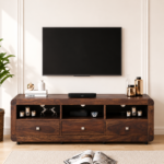 Arlesto Modern Wooden TV Stand with Drawer and Cabinet Storage