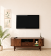 Arvesta Premium Wooden TV Console with Dual Cabinets and Open Shelf Design