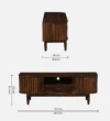 Arvesta Premium Wooden TV Console with Dual Cabinets and Open Shelf Design - Image 4
