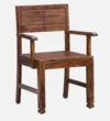 Ashbourne Handcrafted Sheesham Wood Dining Chair with Classic Slatted Back - Image 3
