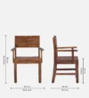 Ashbourne Handcrafted Sheesham Wood Dining Chair with Classic Slatted Back - Image 4