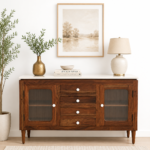 Ashbury Premium Sheesham Wood Cabinet with Spacious Interior Storage