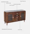 Ashbury Premium Sheesham Wood Cabinet with Spacious Interior Storage - Image 4
