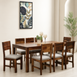 Astera Solid Sheesham Wood 8 Seater Dining Table Set with Premium Finish