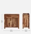 Aurelia Solid Sheesham Wood Modern Storage Sideboard Cabinet - Image 2