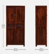 Avelton Classic Sheesham Wood 2 Door Wardrobe with Timeless Design - Image 6