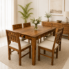Avencia Handcrafted Solid Sheesham Wood Family Dining Set