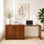 Avenza Modern Sheesham Wood Cabinet with Functional Storage Solution