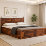 Aviora Premium Wooden Bed Crafted from Solid Sheesham Wood