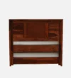 Belnora Solid Wood Single Bed with Elegant Headboard Design in Natural Wood Tone - Image 4