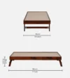 Belnora Solid Wood Single Bed with Elegant Headboard Design in Natural Wood Tone - Image 8
