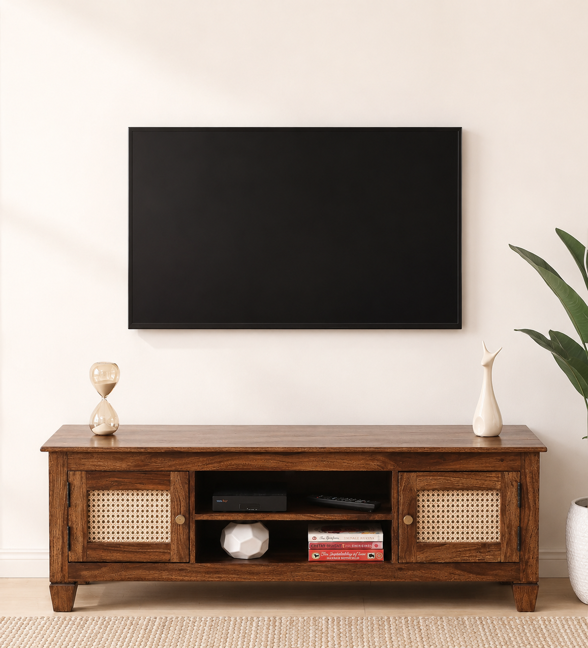 Brinova Solid Sheesham Wood TV Unit for Stylish Living Room (1) Brinova Solid Sheesham Wood TV Unit for Stylish Living Room - Image 1