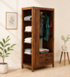 Bristol Premium Wooden Wardrobe with Hanging and Shelf Storage