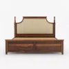 Briston Luxury Sheesham Wood Double Bed with Natural Wood Grain - Image 2