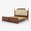 Briston Luxury Sheesham Wood Double Bed with Natural Wood Grain - Image 3
