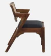 Brookstone Solid Sheesham Wood Designer Dining Chair with Premium Fabric Seat - Image 4