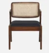 Brookstone Solid Sheesham Wood Designer Dining Chair with Premium Fabric Seat - Image 5