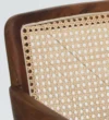 Brookstone Solid Sheesham Wood Designer Dining Chair with Premium Fabric Seat - Image 6