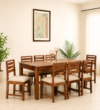 Calista Handcrafted Sheesham Wood 8 Seater Dining Table Set