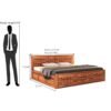 Calvero Designer Sheesham Wood Platform Bed for Contemporary Bedrooms - Image 2