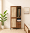 Carisbrooke Solid Sheesham Wood 2 Door Wardrobe with Functional Storage