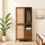 Carisbrooke Solid Sheesham Wood 2 Door Wardrobe with Functional Storage