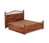 Carvello Contemporary Solid Sheesham Wood Bed with Hydraulic Lift Storage - Image 2