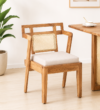 Cedarcrest Solid Sheesham Wood Elegant Dining Chair with Natural Wood Grain Finish