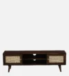 Cervona Wooden TV Unit with Elegant Storage and Display Shelves - Image 4