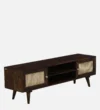 Cervona Wooden TV Unit with Elegant Storage and Display Shelves - Image 6