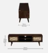 Cervona Wooden TV Unit with Elegant Storage and Display Shelves - Image 8