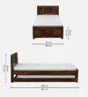 Corvexa Solid Wood Single Bed with Rustic Charm in Natural Grain Finish - Image 10