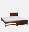 Corvexa Solid Wood Single Bed with Rustic Charm in Natural Grain Finish - Image 4
