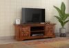 Corviston Premium Sheesham Wood Entertainment Unit in Natural Finish